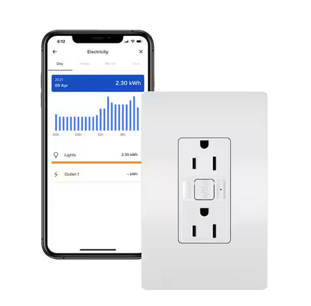 radiant with Netatmo 15 Amp Decorator Duplex Smart Outlet, White - 91006772887