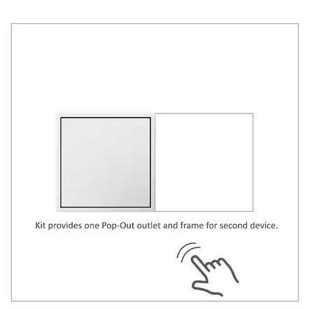 adorne 15 Amp 125-Volt Tamper Resistant 2-Gang Pop-Out Triplex Outlet Kit, White - 9292369