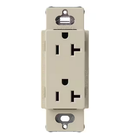 Claro 20 Amp Duplex Outlet, Clay (SCR-20-CY) - 91009501810