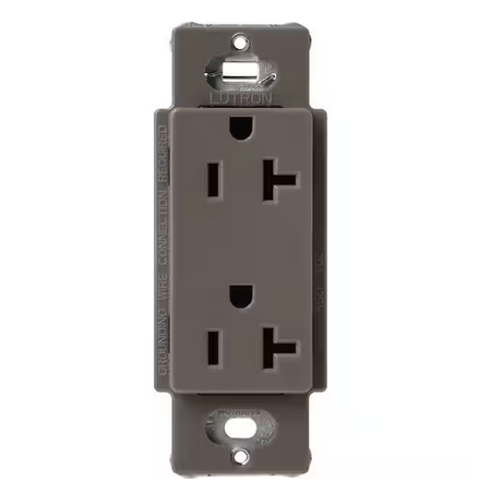 Claro 20 Amp Duplex Outlet, Truffle (SCR-20-TF) - 91009500325