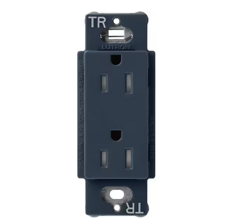 Claro 15-Amp Tamper-Resistant Duplex Receptacle, Deep Sea (SCRS-15-TR-DE) - 91009500340