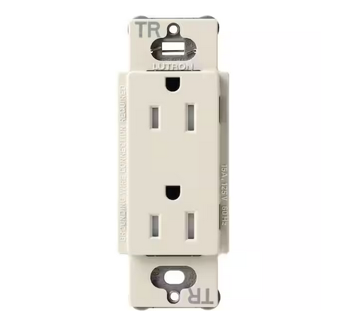 Claro 15-Amp Tamper-Resistant Duplex Receptacle, Pumice (SCRS-15-TR-PM) - 91009500339
