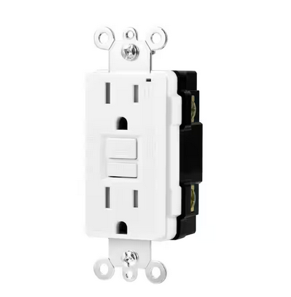 15 Amp Tamper-Resistant Self-Test GFCI Outlet, White - 91002608643