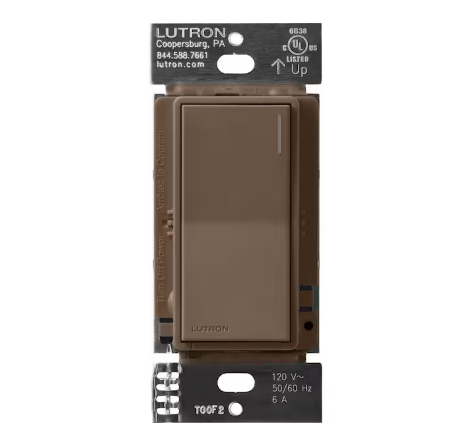 Sunnata Switch, for 6A Lighting or 3A 1/10 HP Motor, Single Pole/Multi Location, Espresso (ST-6ANS-EP) - 91009033412