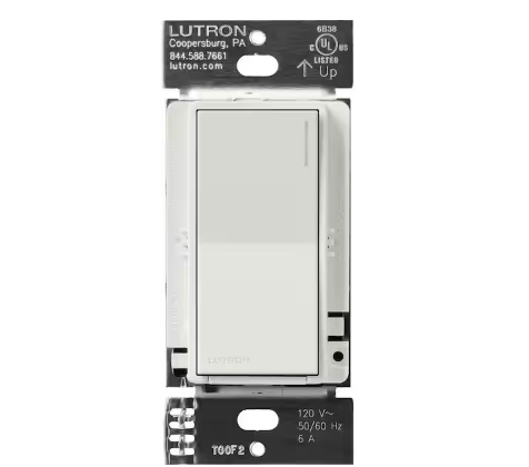 Sunnata Switch, for 6A Lighting or 3A 1/10 HP Motor, Single Pole/Multi Location, Lunar Gray (ST-6ANS-LG) - 91009033417