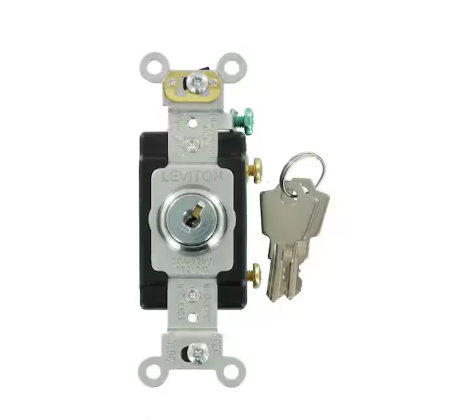 20 Amp Industrial Grade Heavy Duty Single-Pole Key Locking Switch