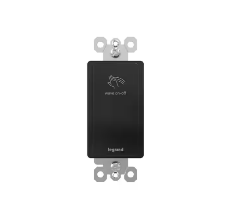 radiant Wave 15/20 Amp Single-Pole/3-Way Touchless Specialty Light Switch, Black - 91007714340