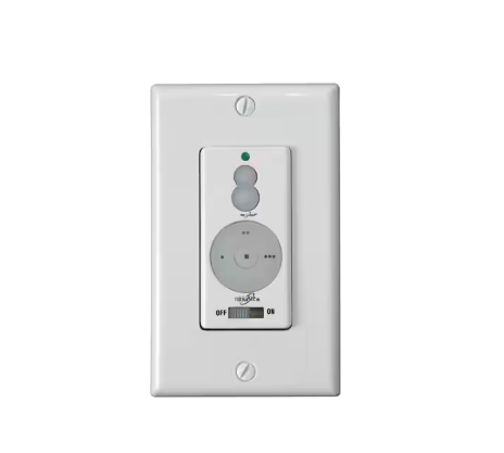 Aire-Control 3-Speed 256 Bit Dimmer Fan Control with Wallplate Switch, White - 91009729101