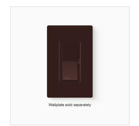 Diva Smart Dimmer Switch ELV+ for Caseta Systems, 250-Watt LED, Neutral Required, Brown (DVRF-5NE-BR) - 91012291162