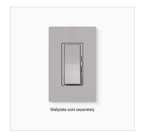 Diva Smart Dimmer Switch ELV+ for Caseta Systems, 250-Watt LED, Neutral Required, Gray (DVRF-5NE-GR) - 91012291164