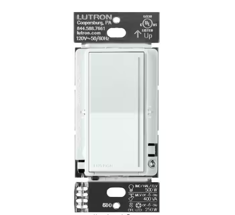 Sunnata Pro LED+ Touch Dimmer Switch, 500W ELV/MLV, 250W LED, Single Pole/Multi Location, Glacier White (ST-PRO-N-GL) - 91009033397