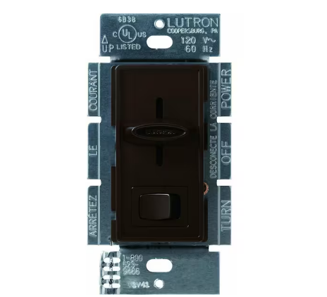 Skylark Dimmer Switch, with Preset, 1000-Watt Incandescent/Single-Pole or 3-Way, Brown (S-103P-BR)