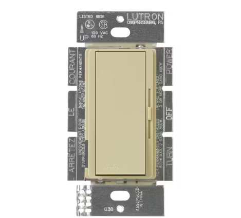 Diva Dimmer Switch for Magnetic Low Voltage, 800-Watt/Single-Pole, Ivory (DVLV-10P-IV)