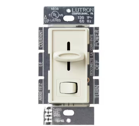 Skylark Dimmer Switch, with Preset, 1000-Watt Incandescent/Single-Pole or 3-Way, Light Almond (S-103P-LA)