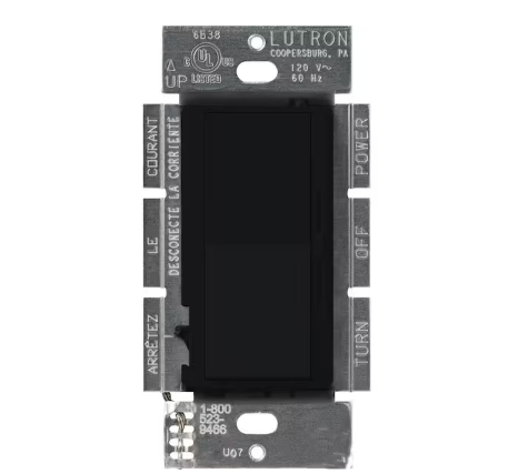 Diva Dimmer Switch for Incandescent and Halogen Bulbs, 1000-Watt/Single Pole or 3-Way, Midnight (DVSC-103P-MN)