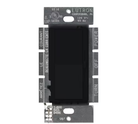 Diva Dimmer Switch for Incandescent and Halogen Bulbs, 1000-Watt/Single Pole, Black (DV-10P-BL)