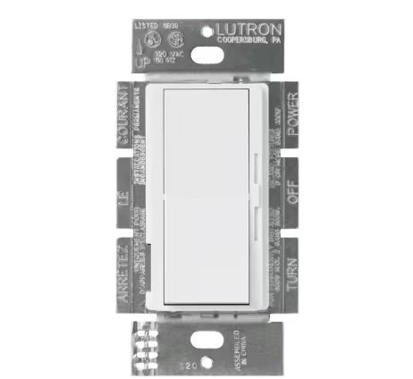 Diva Dimmer Switch for Magnetic Low Voltage, 800-Watt/Single-Pole, White (DVLV-10P-WH)