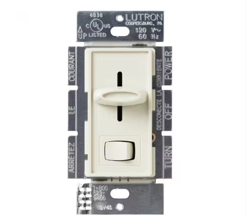 Skylark Dimmer Switch, with Preset, 1000-Watt Incandescent/Single Pole, Almond (S-10P-AL)