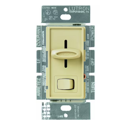 Skylark Dimmer Switch for Electronic Low-Voltage, 300-Watt Incandescent/Single-Pole, Ivory (SELV-300P-IV)