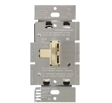 Toggler Dimmer Switch for Incandescent Bulbs with Night Light, 1000-Watt/Single-Pole or 3-Way, Ivory (AY-103PNL-IV)