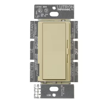 Diva Dimmer Switch for Magnetic Low Voltage, 450-Watt/Single-Pole or 3-Way, Ivory (DVLV-603P-IV)