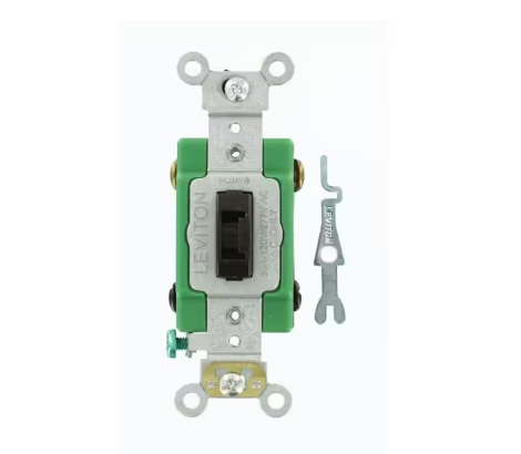 30 Amp Industrial Grade Heavy Duty Double-Pole Locking Switch, Brown