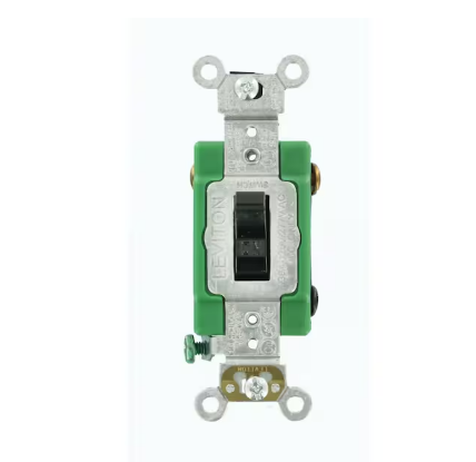 30 Amp Industrial Grade Heavy Duty Double-Pole Toggle Switch, Black