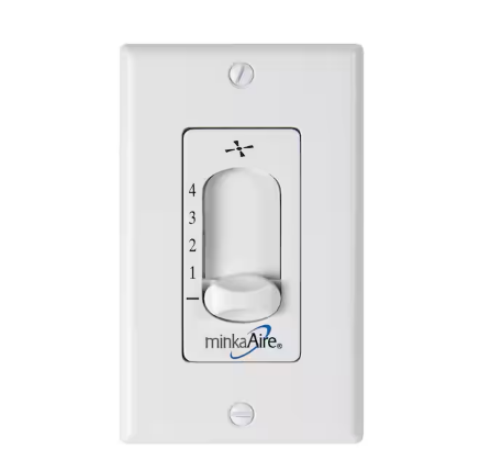 Aire-Control 4-Speed Fan Control with Wallplate Switch, White - 91009729049