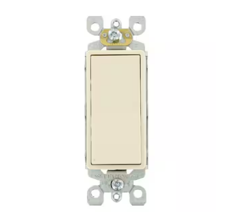 Decora 15 Amp Single-Pole AC Quiet Switch, Light Almond (10-Pack) - 9115103