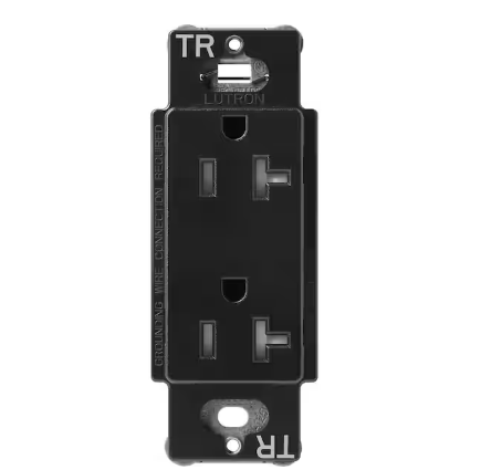 Claro 20-Amp Tamper-Resistant Duplex Receptacle, Midnight (SCRS-20-TR-MN) - 91006391708