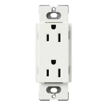 Claro 15 Amp Duplex Outlet, Architectural White (SCR-15-RW) - 91009501561