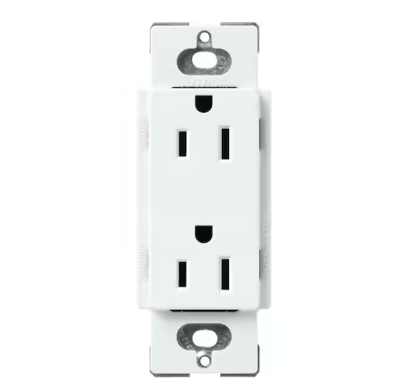 Claro 15 Amp Duplex Outlet, Glacier White (SCR-15-GL) - 91009501559
