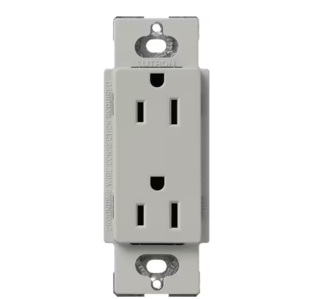 Claro 15 Amp Duplex Outlet, Pebble (SCR-15-PB) - 91009502170