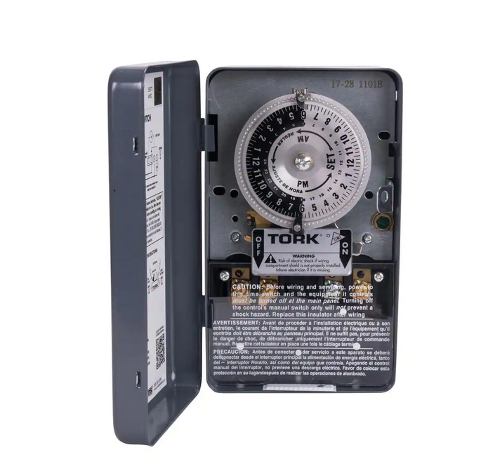 40 Amp 1-Channel 24-Hours Indoor Mechanical Time Switch for Same Time Every Day - 91001023703