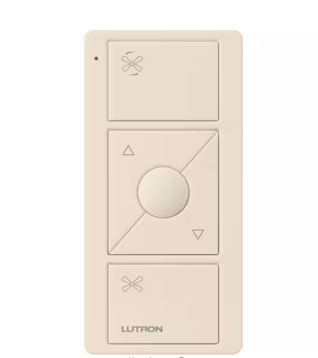 Pico Smart Remote for Caseta Smart Fan Speed Control, Light Almond (PJ2-3BRL-GLA-F01) - 91004225675