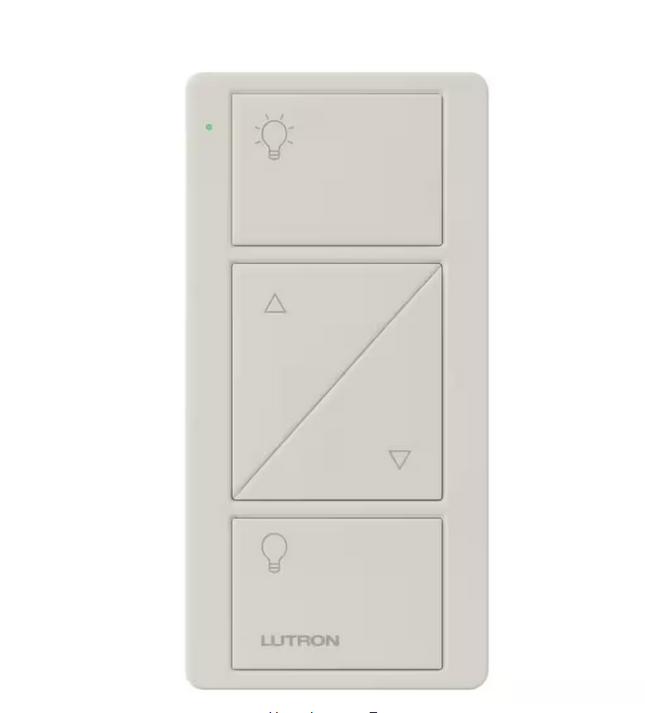 Pico Smart Remote (2-Button with Raise/Lower) for Caseta Smart Dimmer Switch, Light Almond (PJ2-2BRL-GLA-L01) - 91002263852