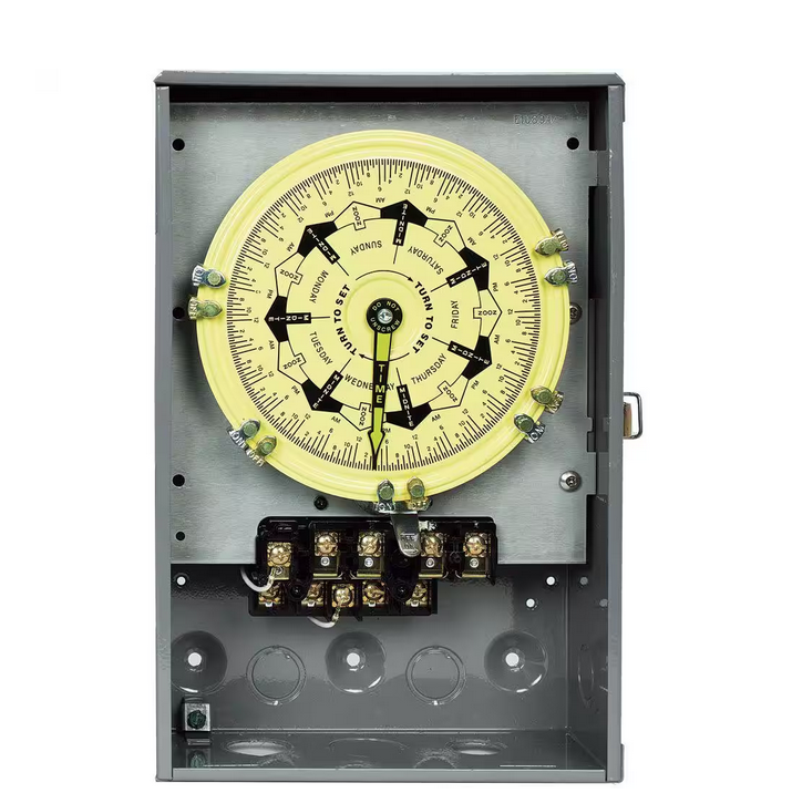 40 Amp 120 VAC 4PST 7-Day Time Switch Indoor Enclosure with Carryover - 91001264350