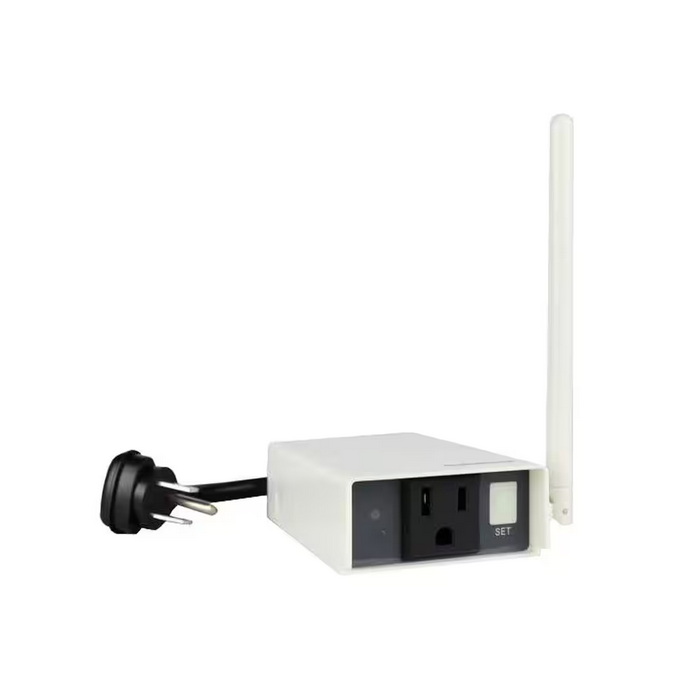 1500-Watt Plug-In ON/OFF Receiver Relay Output for Indoor and Outdoor Wireless Control