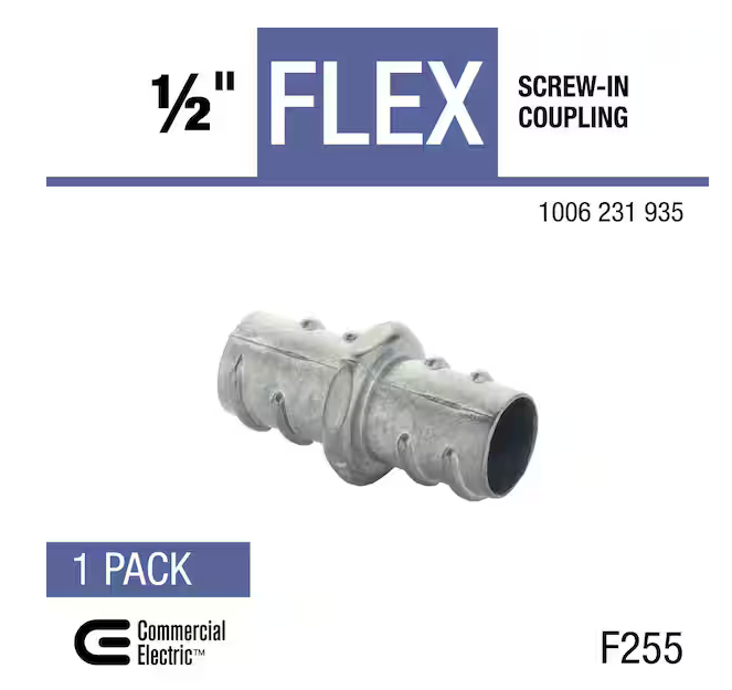 1/2 in. Flexible Metal Conduit (FMC) Screw-in Coupling - 91006231935