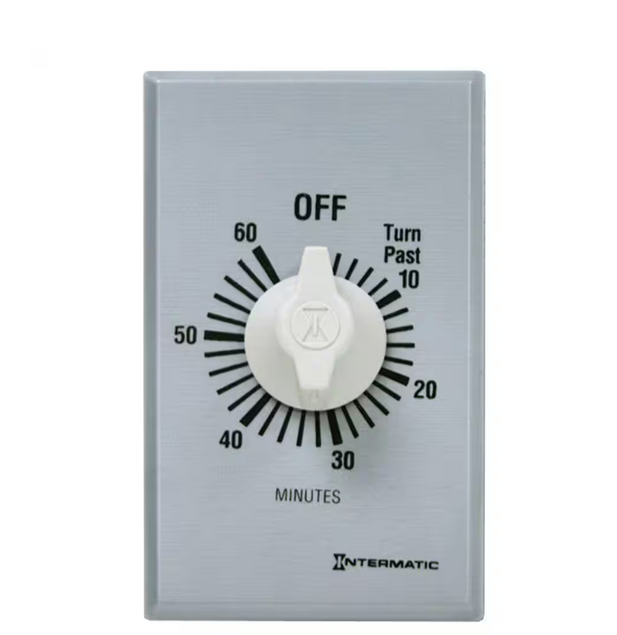20 Amp 60-Minute Indoor In-Wall Spring Wound Timer, Gray - 91004097611