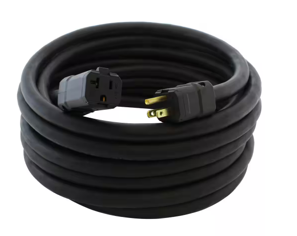 100 ft. SOOW 10 Gauge NEMA 5-15P to NEMA 5-20R 15/20 Amp Super Duty Rubber Extension Cord - 91008300806