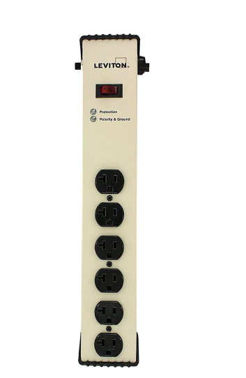 20 Amp Heavy Duty Surge Protected 6-Outlet Power Strip, On/Off Switch ...