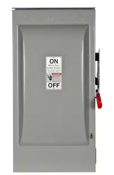 Heavy Duty 200 Amp 600-Volt 3-Pole Outdoor Fusible Safety Switch with Neutral