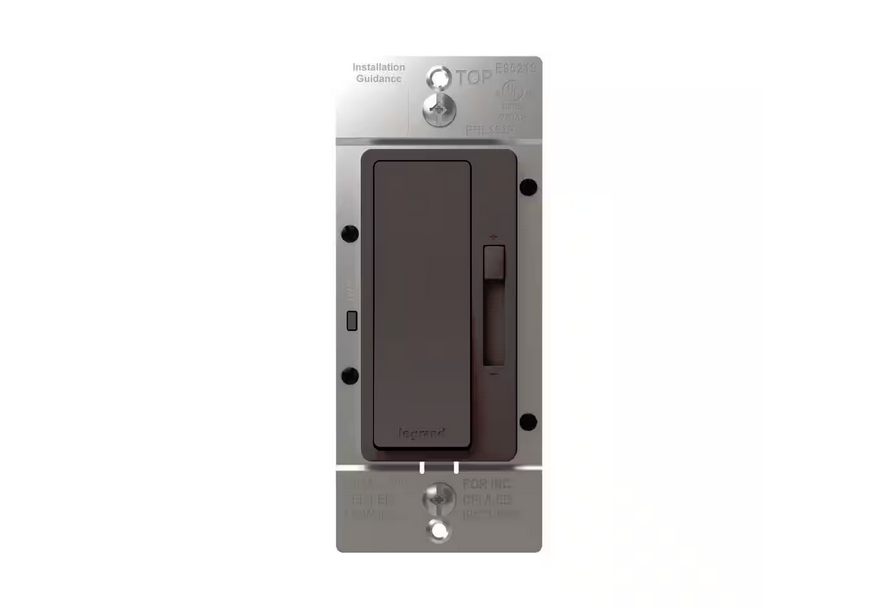 radiant 150-Watt Single-Pole/3-Way LED Advanced Decorator Rocker Dimmer, Brown - 91010879343