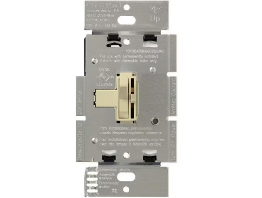 Toggler Dimmer Switch for Incandescent and Halogen Bulbs, 1000,Watt, Single,Pole, Ivory (AY-10P-IV)