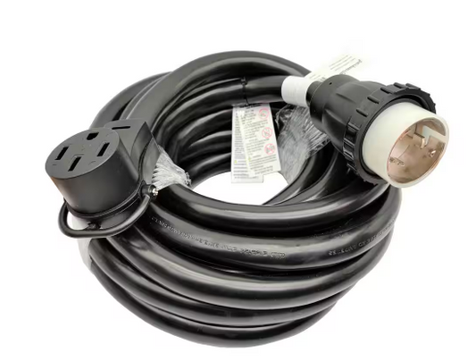 30 ft. 6/3+8/1 4-Wire RV/Marine Shore Power/EV Charging Adapter Cord 50 Amp 125-Volt/250-Volt SS2-50P(C6365) to 14-50R - 91006554893