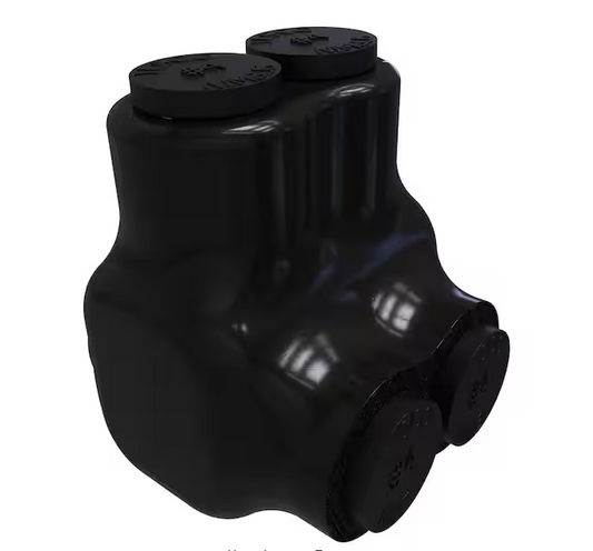 Nimbus Insulated Aluminum Multi-Tap Connector, Conductor Range 4-14, 2 Ports, Single Sided Entry (2-Pack) - 91006426797