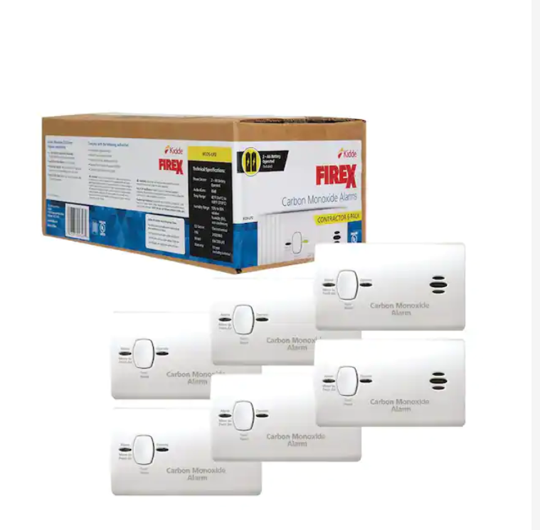 Firex Battery Operated Carbon Monoxide Detector (6-Pack) - 9110314