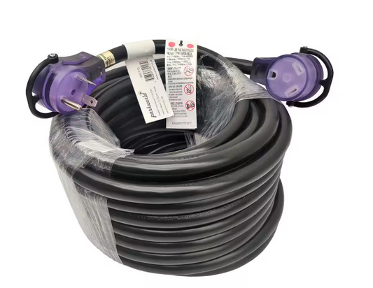 50 ft. 10/3 30 Amp 125-Volt NEMA TT-30 RV Extension Cord with Handle - 91006219603