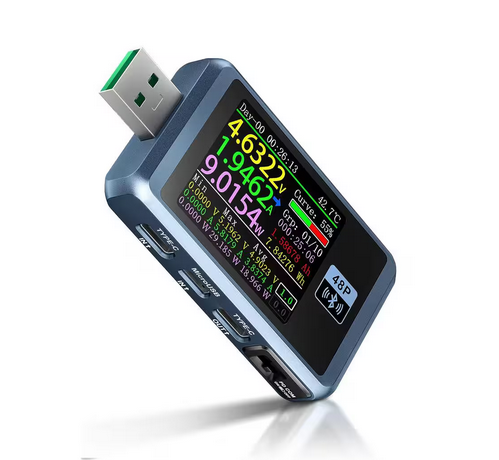 FNB48P 4-24V Volts USB Tester LCD USB A&C Voltage Current Power Tester Multimeter with Bluetooth - 91010608828